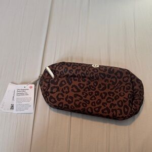 lululemon athletica Brown Leopard Print Pouch